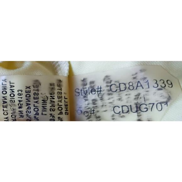 Calvin Klein Yellow Mesh Bow Back Dress XS S Coquette Soft Girl Chiffon Romantic - Picture 13 of 13